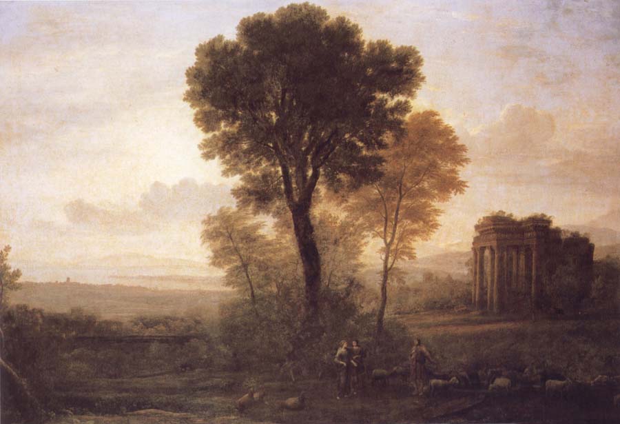 Landscape with Jacob,Rachel and Leah at the Well